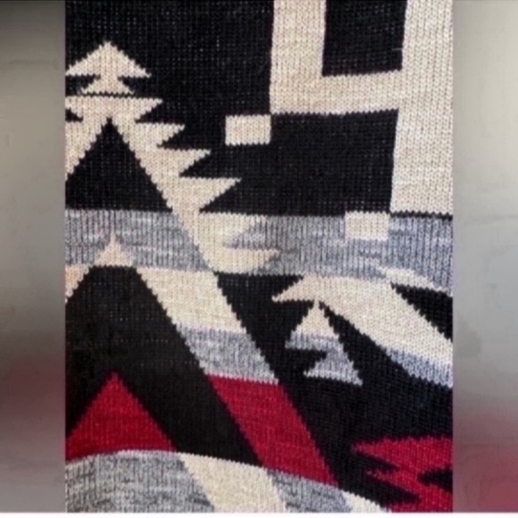 Sweater Dress Tunic Knit aztec boho Mini Denim & Supply RL black large - Picture 8 of 8